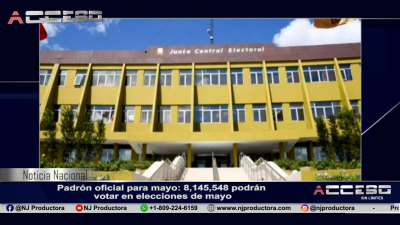 Padrón oficial para mayo: 8,145,548 podrán votar en elecciones de mayo